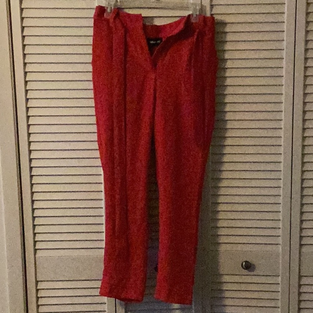 NWOT! Red SUGAR LIPS Paper Waist Slacks!